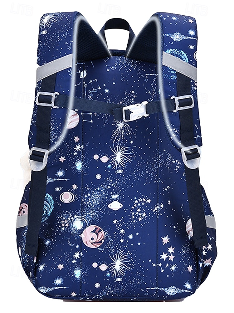 Kids Galaxy Print Backpack with Bunny Charm, Waterproof Large Capacity School Bag for Elementary Students and Daily Use 2026 - $32.99 –P5