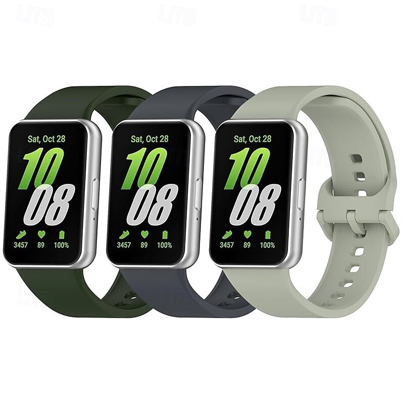 3 csomag Óraszíj mert Samsung Galaxy Galaxy Fit 3 Szilikon Csere Szíj Bájos Sportszíj Modern csat Karszalag 2025 - $12.99 –P7