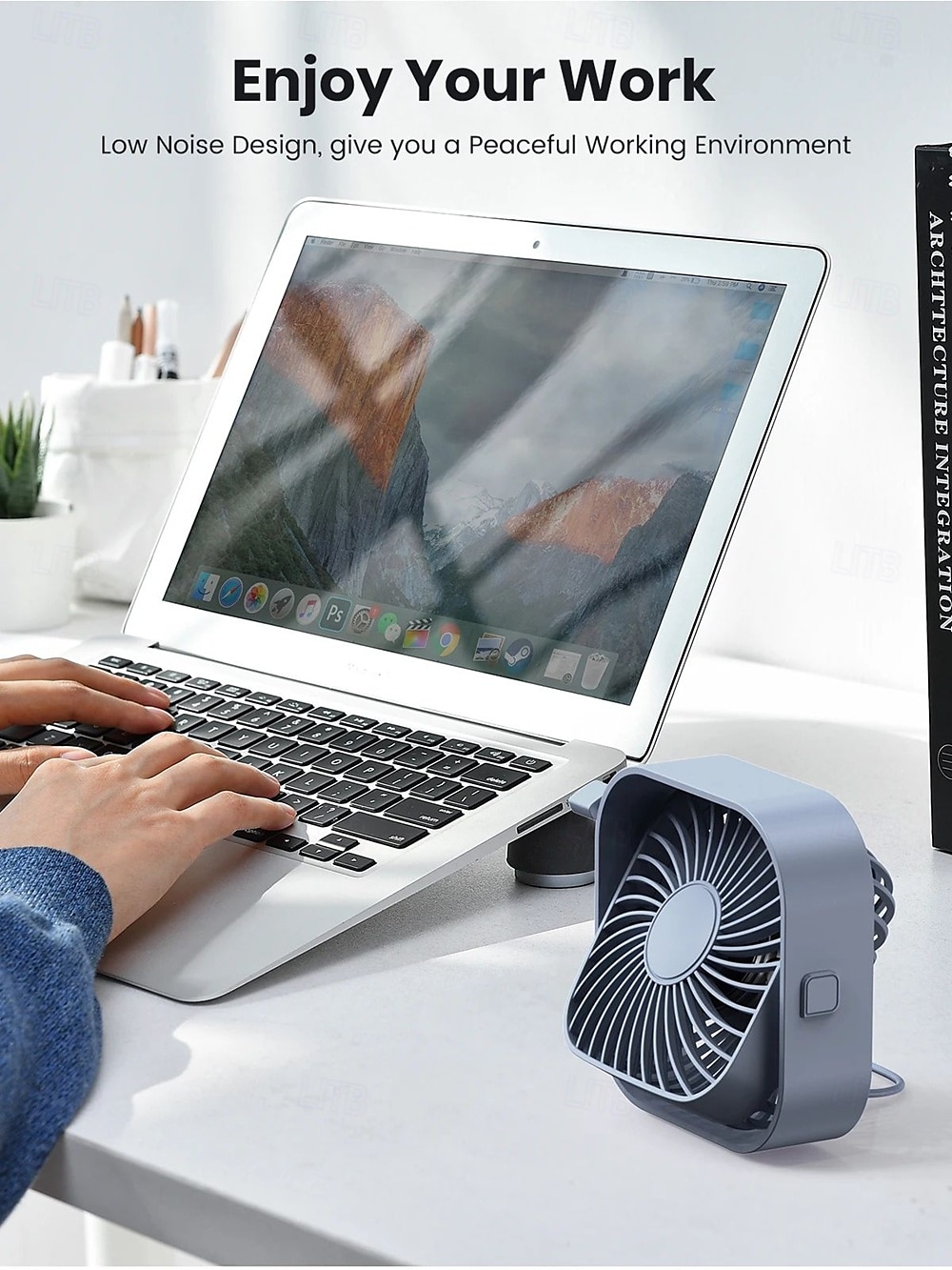 TOPK Mini Portable Fan USB Desk Fan Table Strong Airflow &Quiet Operation 3 Speed Wind 360Rotatable Standing fans for room Home 2025 - $21.99 –P8