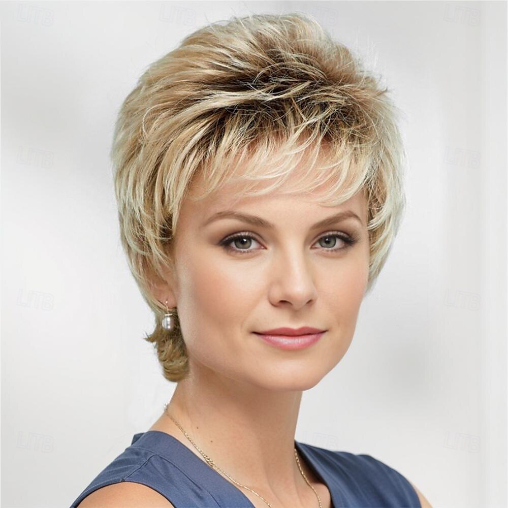 Synthetic Wig Curly With Bangs Machine Made Wig Short A1 A2 A3 A4 A5 Synthetic Hair Women's Soft Fashion Easy to Carry Blonde Brown Silver 2025 - $20.99 –P3