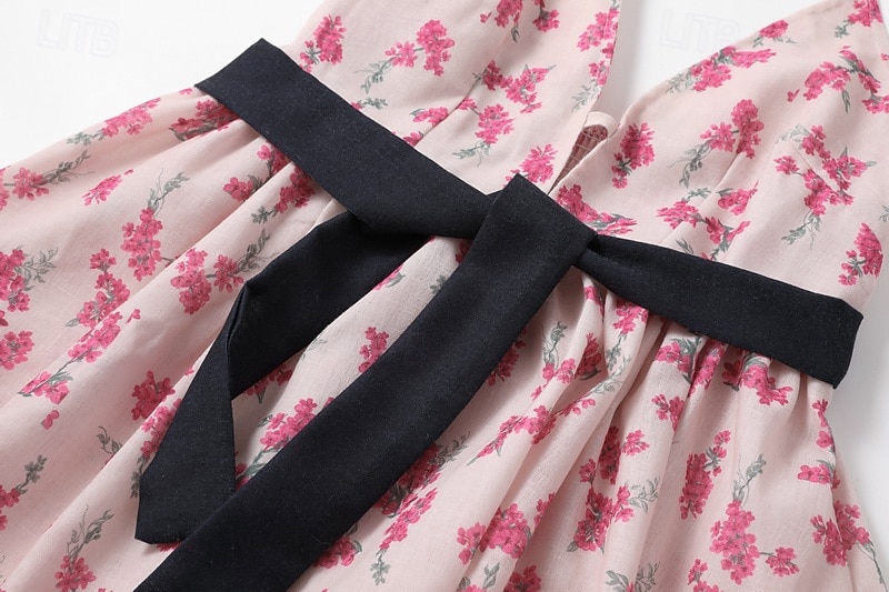 Damskie Sukienka mini Sukienka Boho Codzienne sukienki Letnie sukienki Strój zachodni Zabytkowe Codzienny Plaża Urlop Regularny Kwiaty Bez rękawów Głęboki dekolt w serek Rumiany róż Lato 2026 - $31.99 –P6