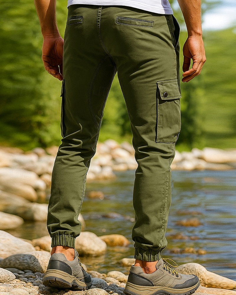 Hombre Pantalones cargo Pantalones para senderismo Primavera Otoño Al aire libre Ajuste regular Impermeable Resistente al Viento Prendas de abajo Bolsillo Negro Verde Ejército Algodón Camping 2026 - $25.99 –P2