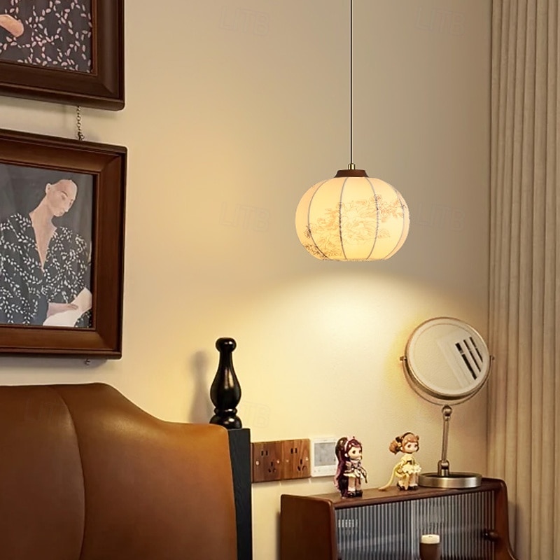 Country Nature Inspired Pendant Light, Fabric Material, 20cm Height, Warm White/White Light, E26 E27, Adjustable Chain 2026 - $156.99 –P2