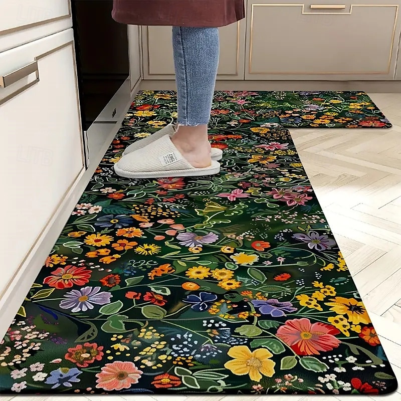 Sunflower Series Long Kitchen Mat - Non-Slip, Stain-Resistant, Absorbent Rug for Entryway & Home Use 2025 - $7.49 –P9
