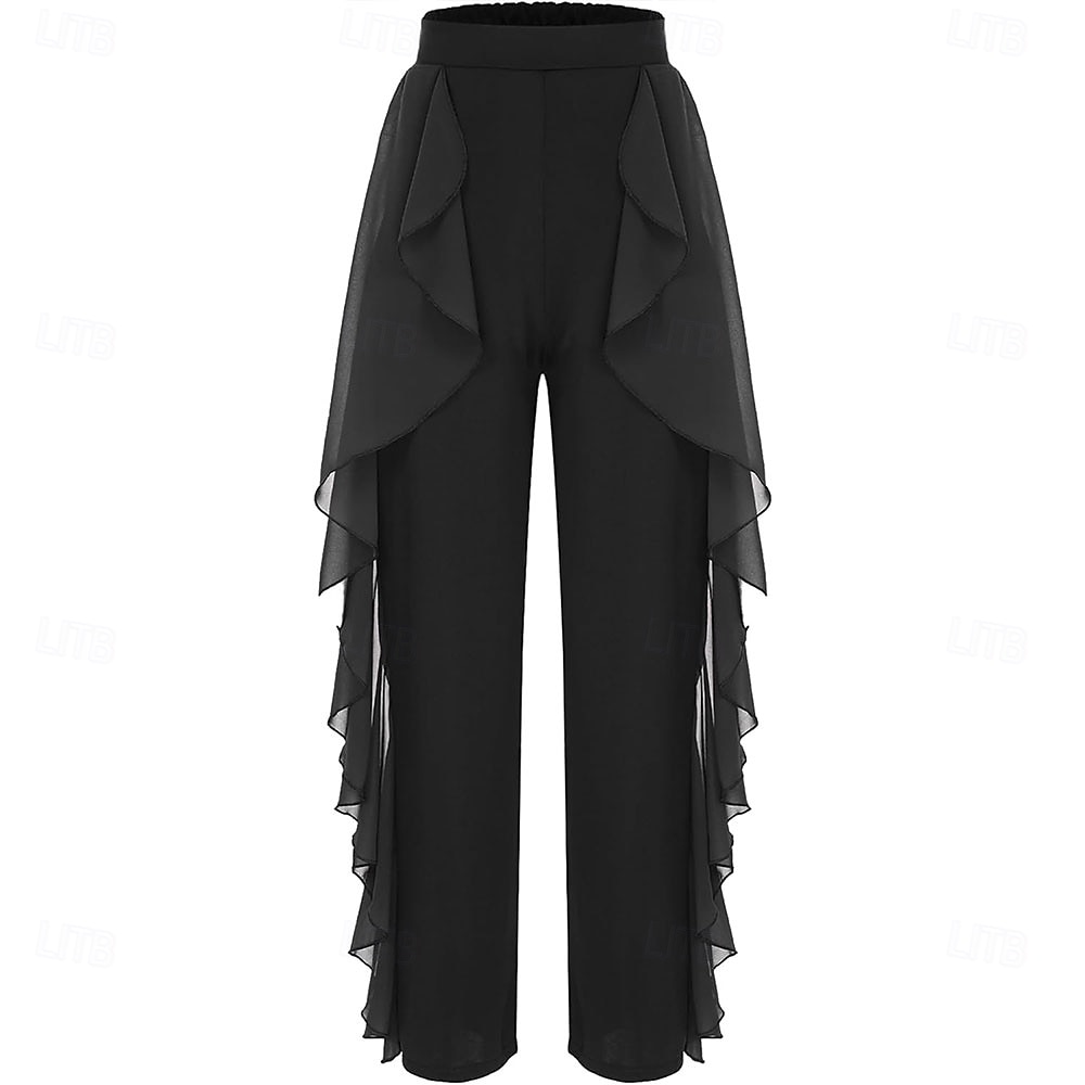 Damen Latein Tanzhose Tango Salsa Samba Tanzhose Rock fließende Hose Bauchtanzhose 2025 - $22.99 –P3