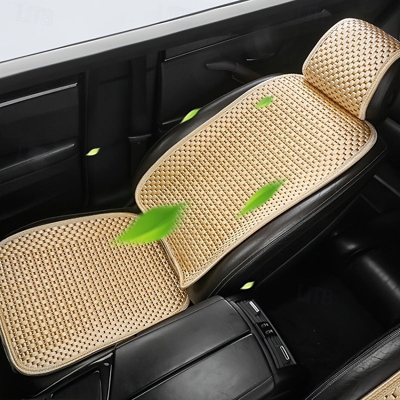 2025年 シンプルで多用途なデザインとクールな素材を使用したフロントシングルシート用の必須サマーシートクッション1セット。快適で通気性があり、取り付けが簡単です。  コレクション – $25.99 –P11