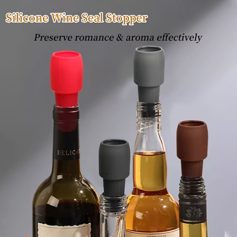 6 tappi riutilizzabili per bottiglie di spumante, tappi per vino in silicone con doppia guarnizione, tappi di conservazione ermetici a tenuta stagna per vino rosso, champagne e birra del 2025 a $11.99 –P1