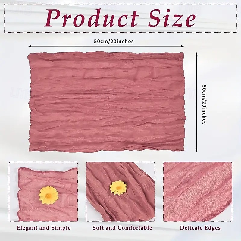 Lot de 10 serviettes en polyester de couleur unie, serviettes de table rectangulaires tissées de 20 x 20 pouces avec bordure élégante, parfaites pour la décoration de table de Noël, de vacances, de de 2025 ? $23.99 –P10