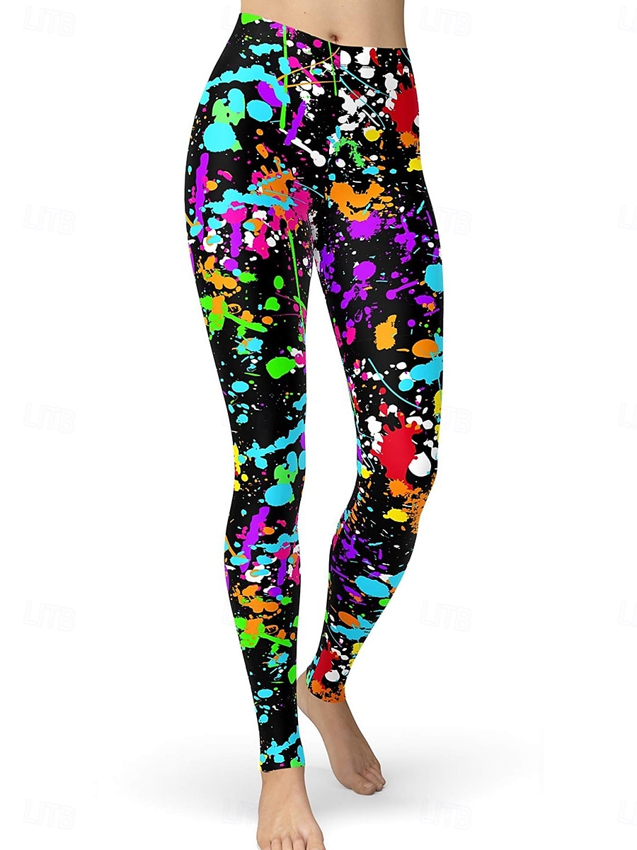 Femmes Leggings Vacances ancien Mode Longueur complète Taille haute Graphique Dégradé Géométrie Impression Doux Respirant Élastique Vacances Occasionnel Quotidien Bleu œuf de mer Noir Rouge Violet de 2025 ? $19.99 –P4