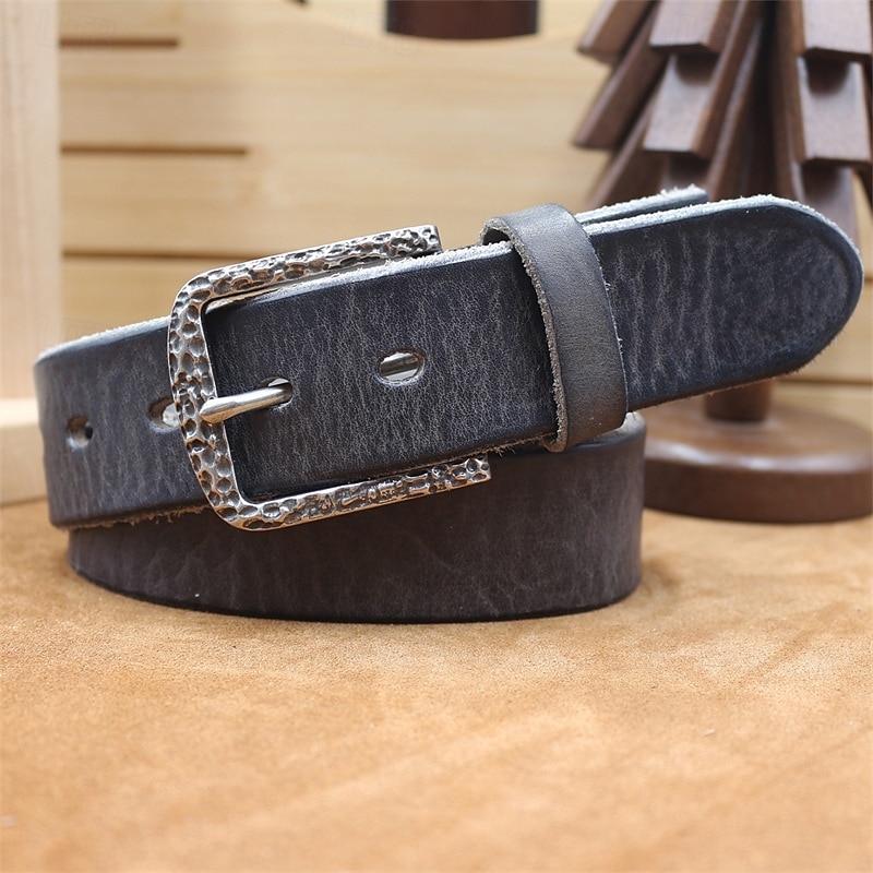 Men's Belt Waist Belt Black Kakhi Dermis Alloy Durable Adjustable Plain Outdoor Daily 2025 - $24.99 –P10