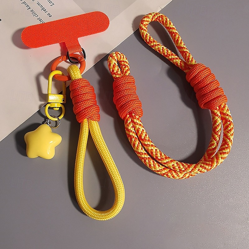 Nueva cuerda corta para colgar el teléfono móvil con estampado de muñeca, bonita cuerda tejida corta de doble uso, resistente para viajes al aire libre para hombres y mujeres. 2025 - $9.99 –P1