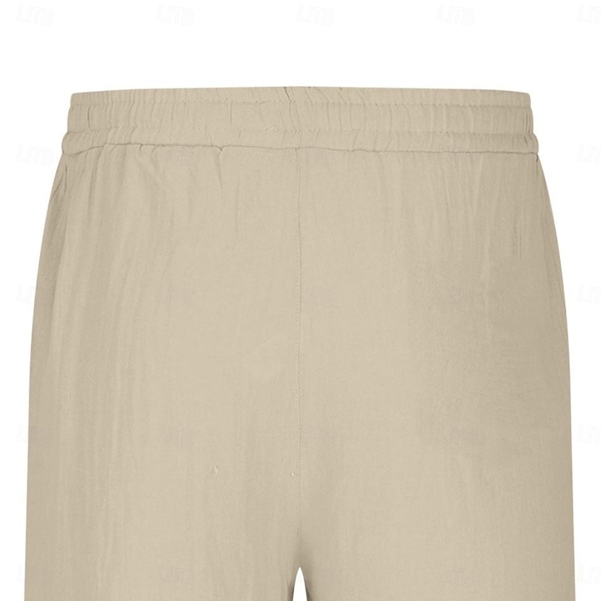 Men's Linen Pants Trousers Summer Pants Baggy Pants Elastic Cuff Solid Color Plain Comfort Breathable Full Length Casual Daily Holiday Vacation Fashion Black White Micro-elastic 2025 - $23.99 –P3