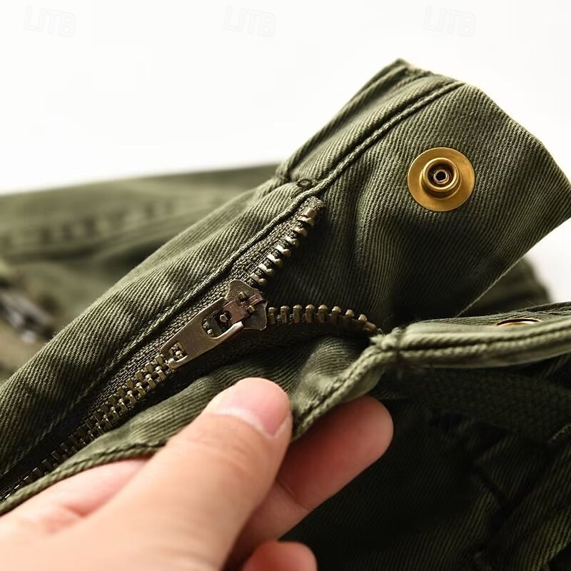 Homens Calças Cargo Calças Cintura elástica Com Cordão Bolso multi Tecido Vestível Ao ar livre Diário Acampar e Caminhar Moda Clássico Verde Cáqui de 2025 por $28.99 –P8
