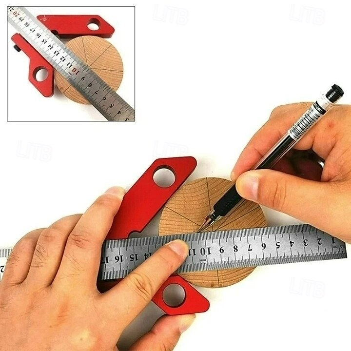 Tracciatore centrale magnetico per lavorazione del legno con strumento di marcatura a 45 gradi, calibro di tracciatura della linea centrale rotonda in faggio per carpenteria, layout di precisione e del 2025 a $28.99 –P7