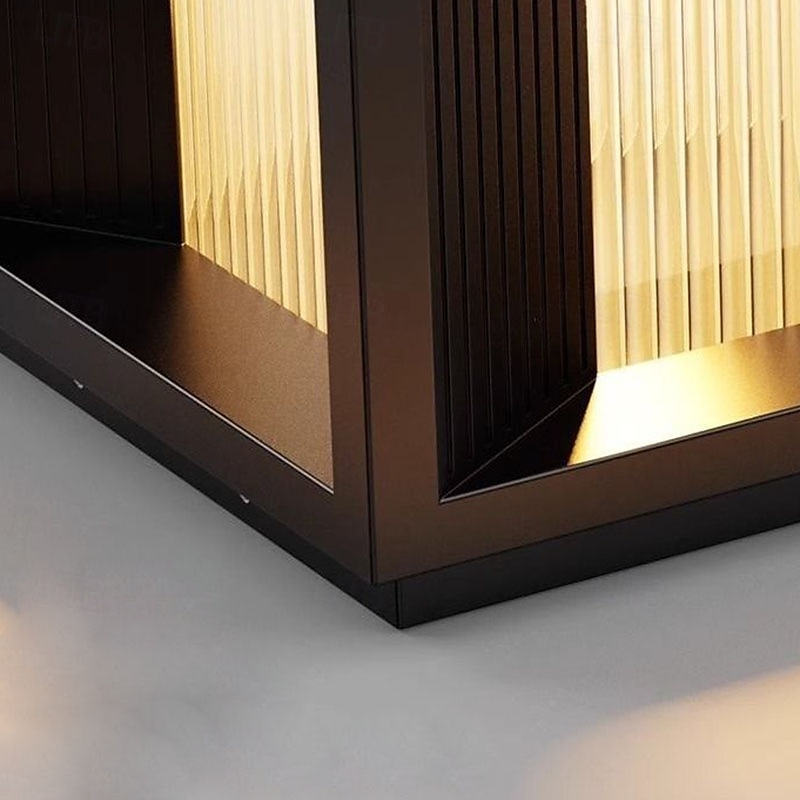 metal moderno &Apliques solares LED de pared para exterior de acrílico, blanco cálido, tamaño 30/20 cm, 110-120 V/220-240 V, interruptor con sensor impermeable 2025 - $190.99 –P4