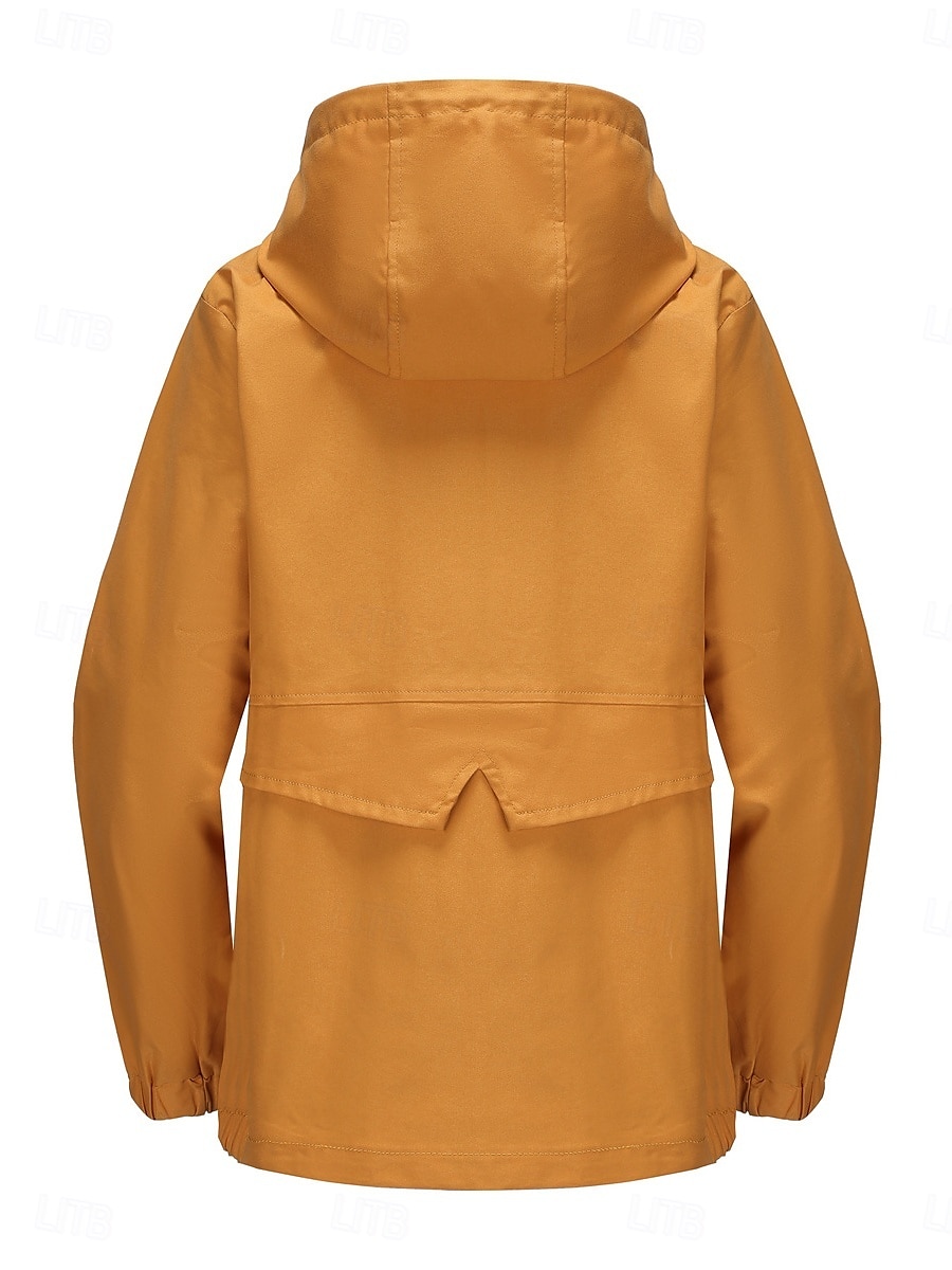Dam Trenchcoat Hoodiejacka Bekväm Andningsfunktion Dragkedja Ficka Ledigt Slät Semester Gata Dagliga kläder Utekväll Dragkedja Normal Luvtröja Normal Långärmad Ytterkläder Svart Gul Vin Vår Höst 2025 - $51.99 –P10