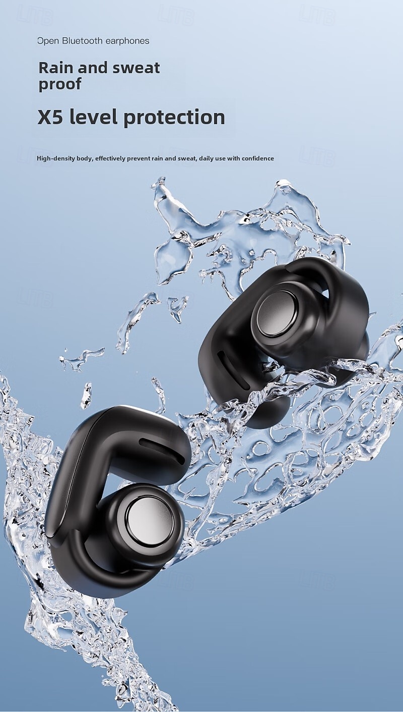 Bluetooth-oordopjes Echte draadloze oordopjes met OpenAudio voor bewustwording Clip-on-ontwerp voor comfort Meeslepende audio Tot 48 uur speeltijd 2025 - $22.99 –P14