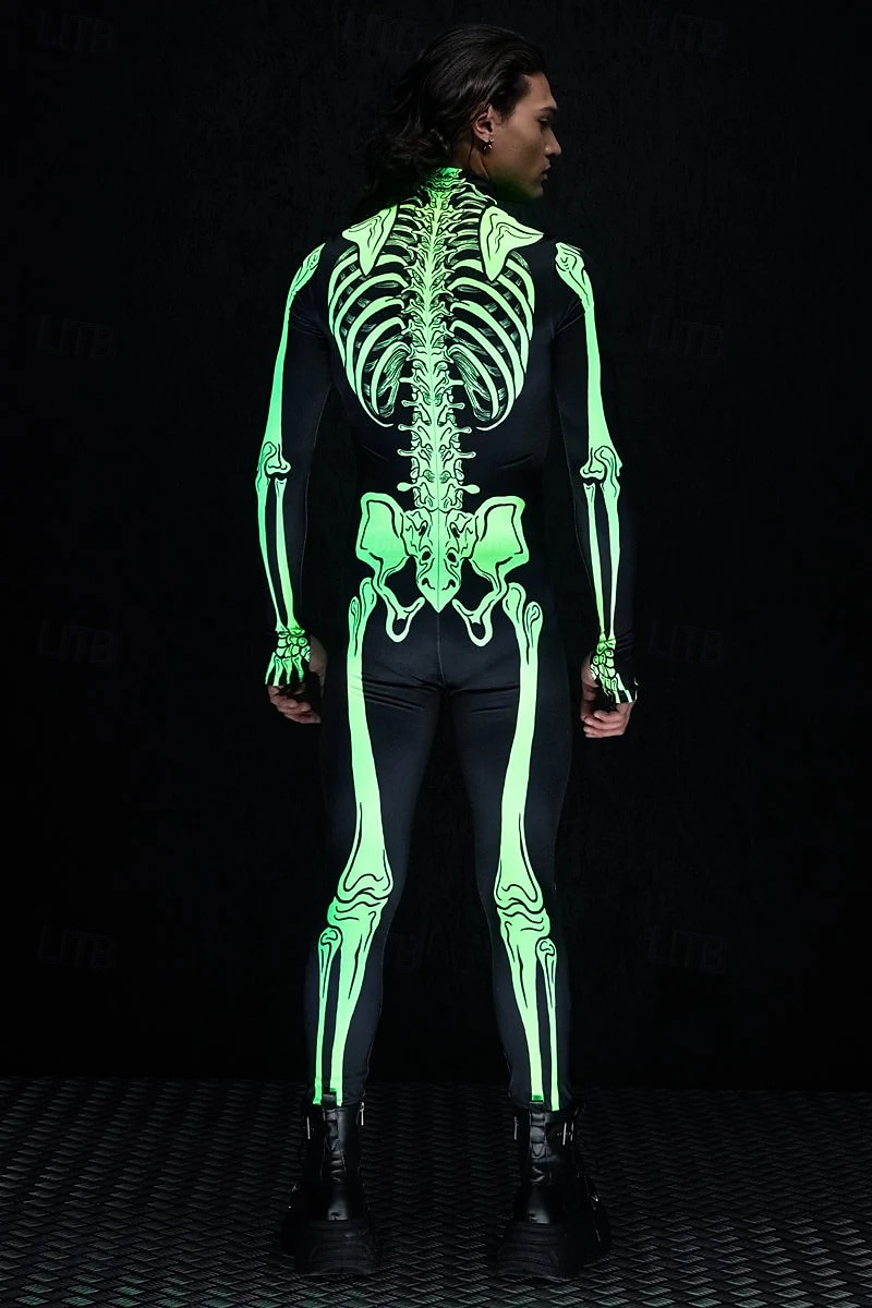 koponya csontváz test halloween csoportos páros jelmezek teljes testes macskaruha ijesztő jelmez férfi női fiú gyermek felnőttek előadás buli klub halloween karnevál halottak napja könnyű 2025 - $29.99 –P4