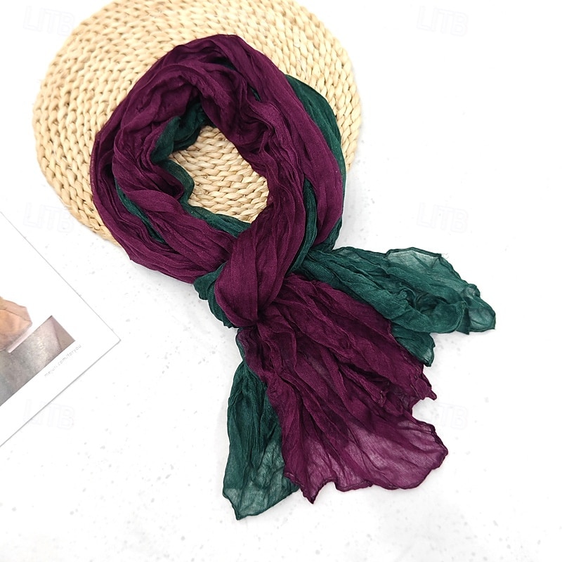 Foulard Rectangulaire Femmes Rue Quotidien Date Noir Jaune Bleu Écharpe Bloc de Couleur de 2025 ? $17.99 –P11