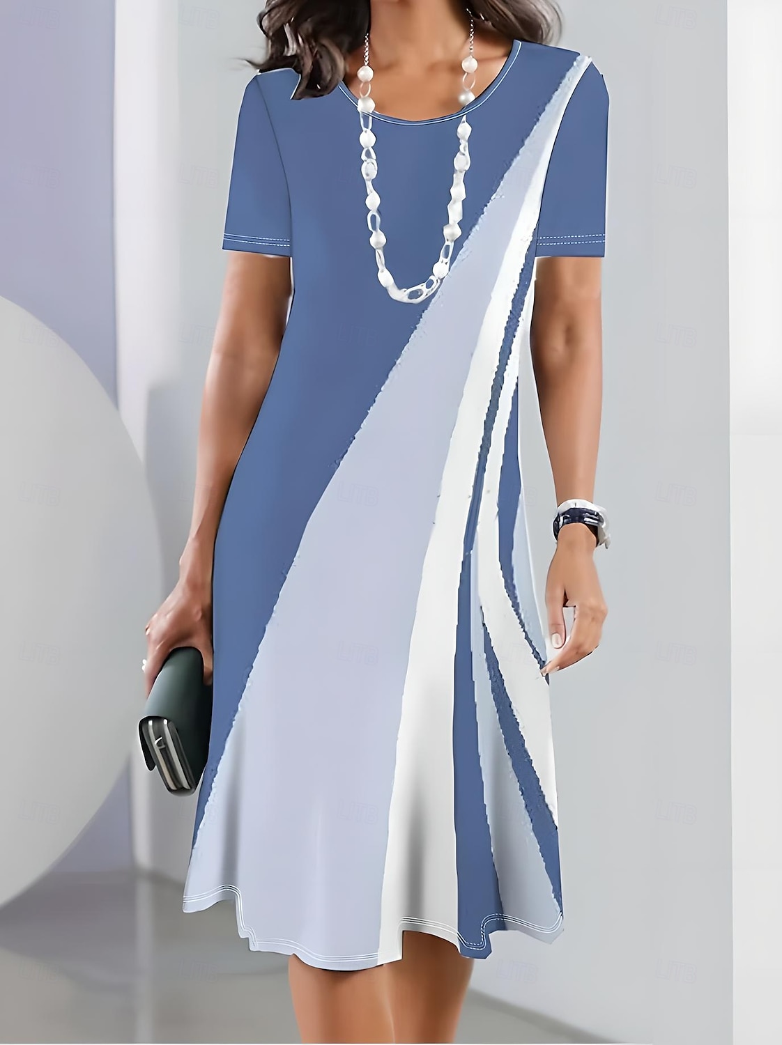 Women's Mini Dress T Shirt Dress Tee Dress Sundress Shift Dress A Line Dress Vacation Casual Beach Party Daily Tea Party Regular Fit Ombre Graphic Short Sleeve Crew Neck Black Pink Sky Blue Dark Blue 2025 - $23.99 –P4