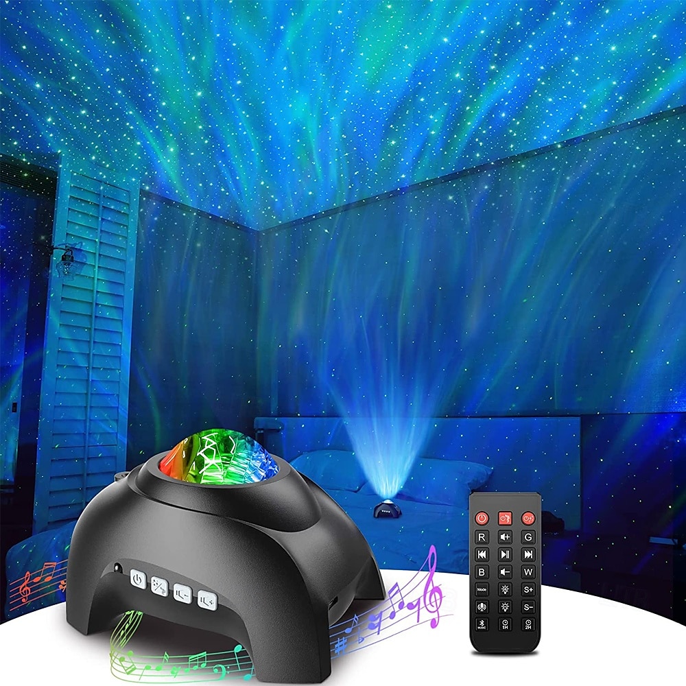 Northern Galaxy Light Aurora Projector with 33 Light Effects Night Lights LED Star Projector for Bedroom Nebula Lamp Remote Control White Noises Bluetooth Speaker for Parties 2025 - $25.99 –P1