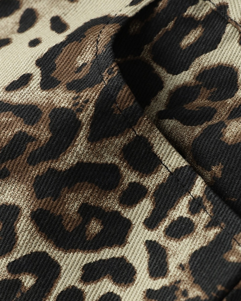 Dámské Kraťasy Kalhoty Šik ven Na běžné nošení Krátký Přírodní Leopard Kapsy Elastický pas Pohodlný Pohodlné Dovolená Jdeme ven Hnědá Léto Běžný 2025 - $23.99 –P12