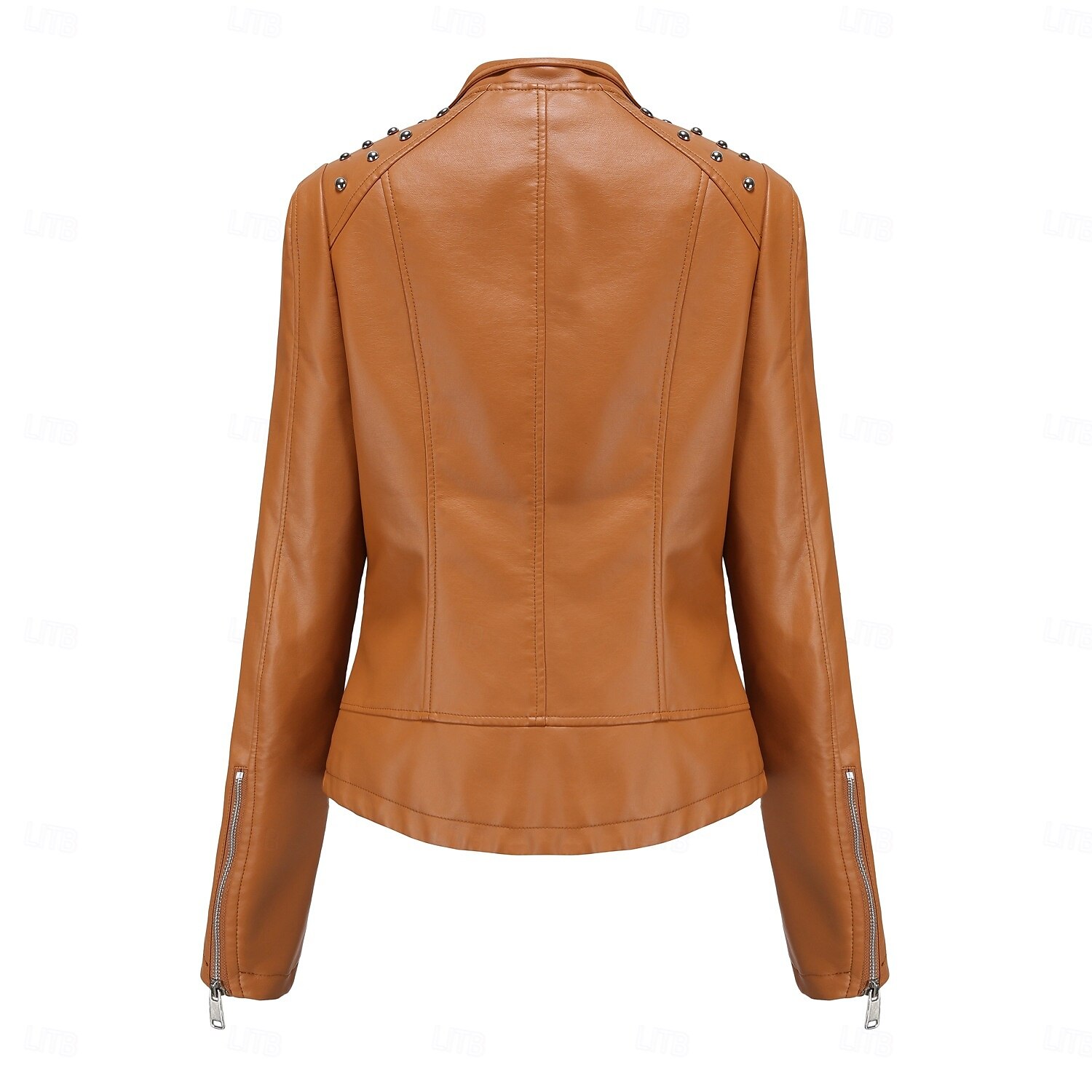 Per donna Giacca in Ecopelle Confortevole Tasca Cerniera completa Moda Stile da Strada Semplice All'aperto Casual Quotidiano Regolare Collo alla coreana Vestibilità regolare Manica Lunga Capispalla del 2025 a $44.99 –P9