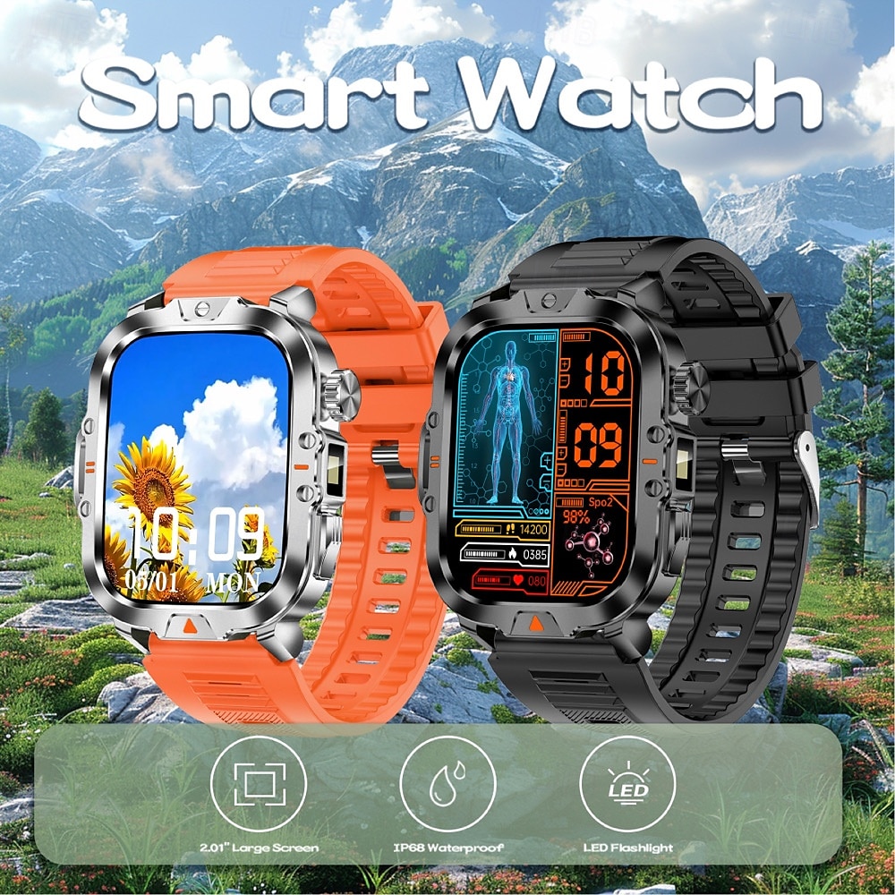 Relógio inteligente 2,01 polegadas smartwatch fitness relógio de corrida bluetooth pedômetro lembrete de chamada rastreador de atividades compatível com android ios homens longa espera à prova d'água de 2025 por $34.99 –P1