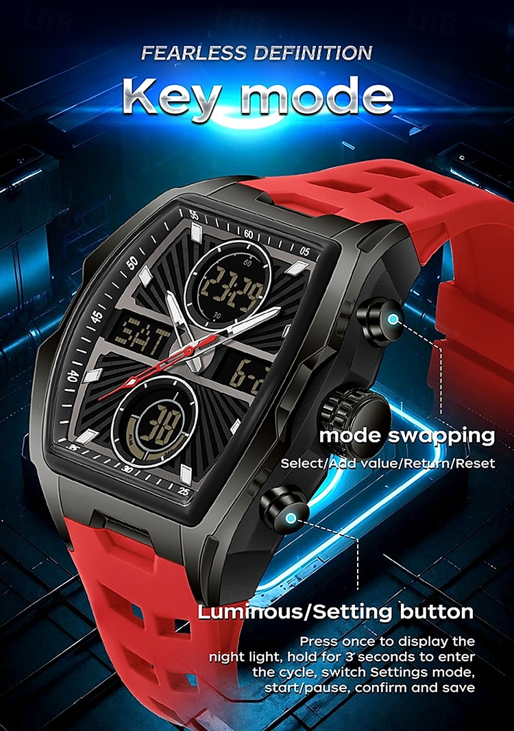 SANDA подарок для женщин и мужчин цифровые часы большой циферблат спортивные часы на открытом воздухе повседневные светящиеся часы-стоп будильник таймер силиконовые часы 2026 - $37.99 –P15