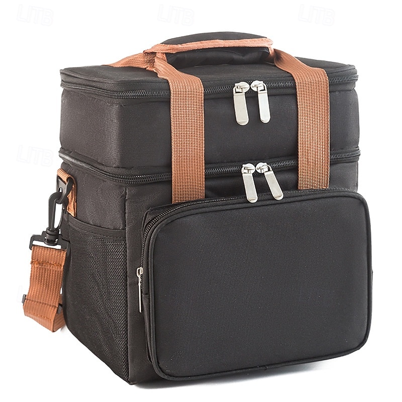 lunchväska för kvinnor och män för skolstart, kontorspicknick, vandring, strand, dubbellager, stor kapacitet, isolerad crossbody-lunchväska, vattentät kylväska för utomhuspicknick 2025 - $17.99 –P8