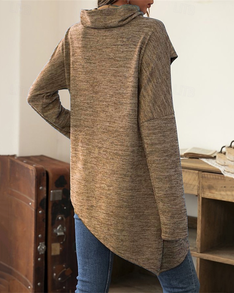 Damen Pullover Mode Täglich Lässig Einfarbig Gerippt Kapuze Gestrickt Langarm Normale Oberteile Stricken Täglich Ferien Ausgehen Schwarz Wein Herbst Winter 2025 - $27.99 –P15