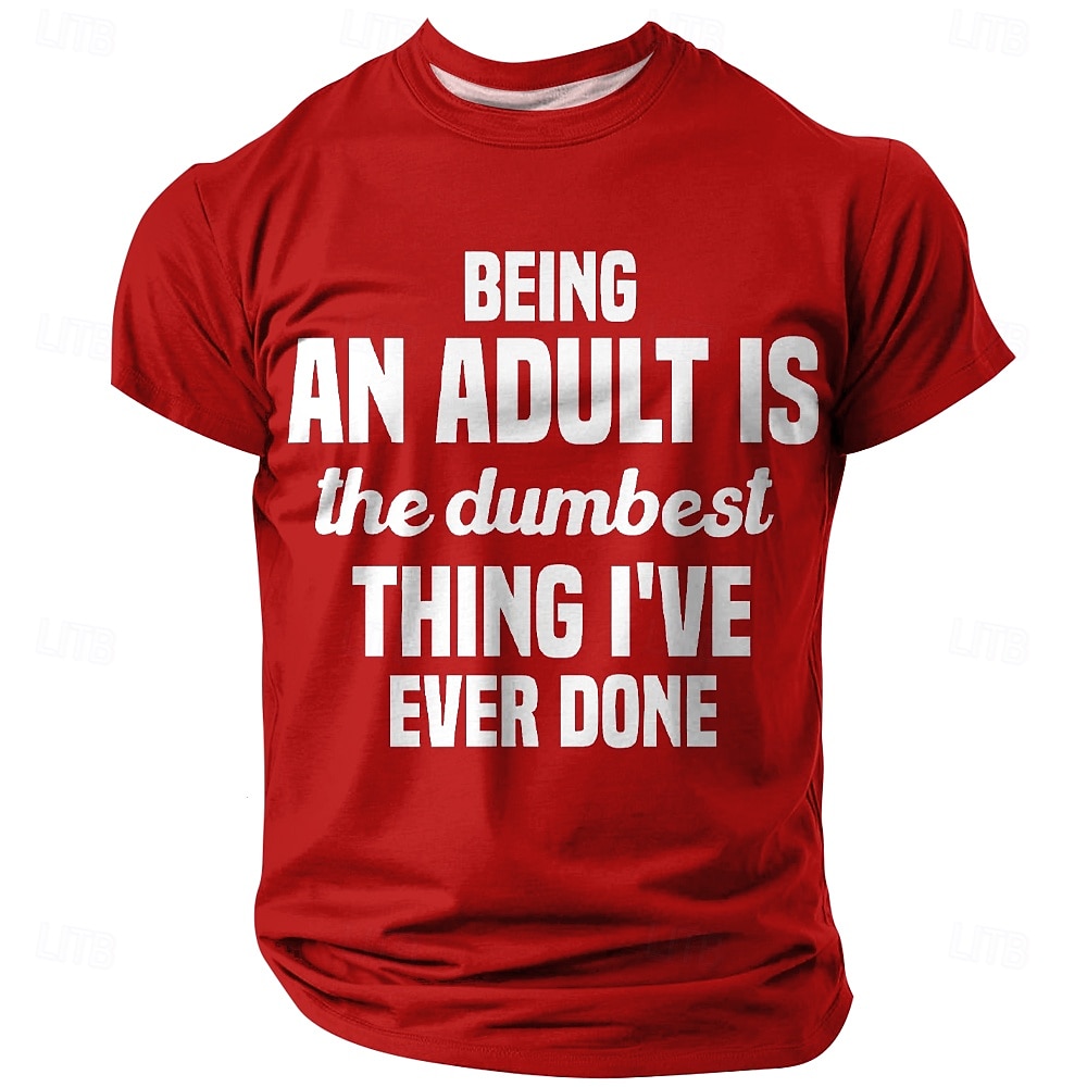 Муж. Забавный сленг Футболка С короткими рукавами Футболка 3D печать Вырез под горло Рубашка Мода Повседневные Классический Для улицы Повседневные Черный Красный Синий Лето Весна Все сезоны Одежда S 2025 - $17.99 –P3