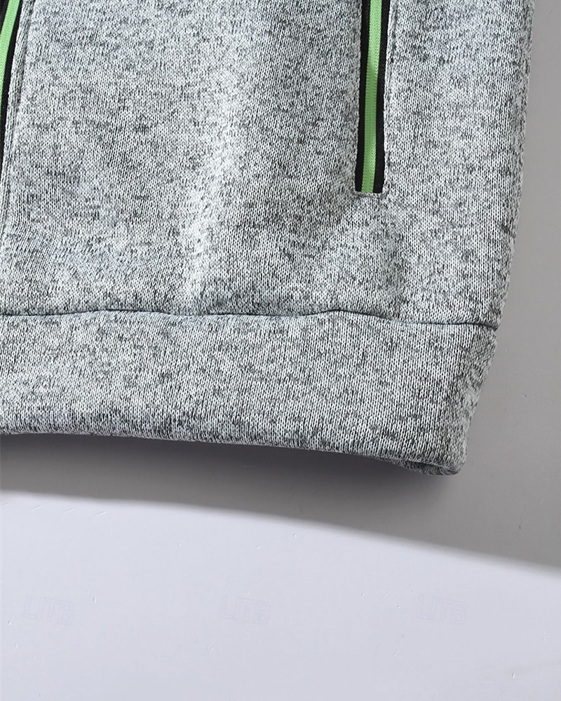 Pánské Mikina Celorozepínací mikina Černá Armádní zelená Námořnická modř Světle šedá Tmavě šedá Stojáček Bez vzoru Kapsy Sporty a outdoor Denní Dovolená Polyester Šik ven Základní Na běžné nošení 2025 - $27.99 –P5