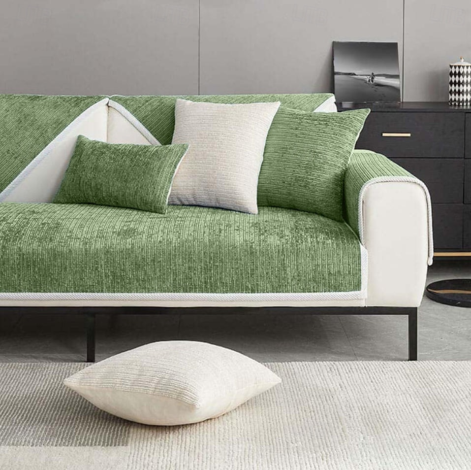 Waterproof Antimicrobial Simple Chenille Fabric Anti-scratch Couch Cover 2025 - $38.99 –P12