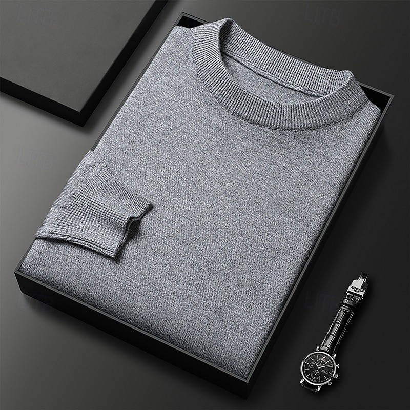 Homme Pull Pull Tricoté Côtelé Tricoter Hauts Réguliers Tricoté Uni Col ras du cou Mode Basique Vacances Tenue quotidienne Vêtement Tenue Automne Hiver Chameau Vin S M L de 2025 ? $22.99 –P6