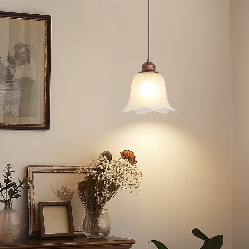 Klasické vintage závěsné světlo, materiál kov/sklo, výška 20 cm, teplé bílé/bílé světlo, e26/e27, nastavitelný řetízek 2026 - $102.99 –P2