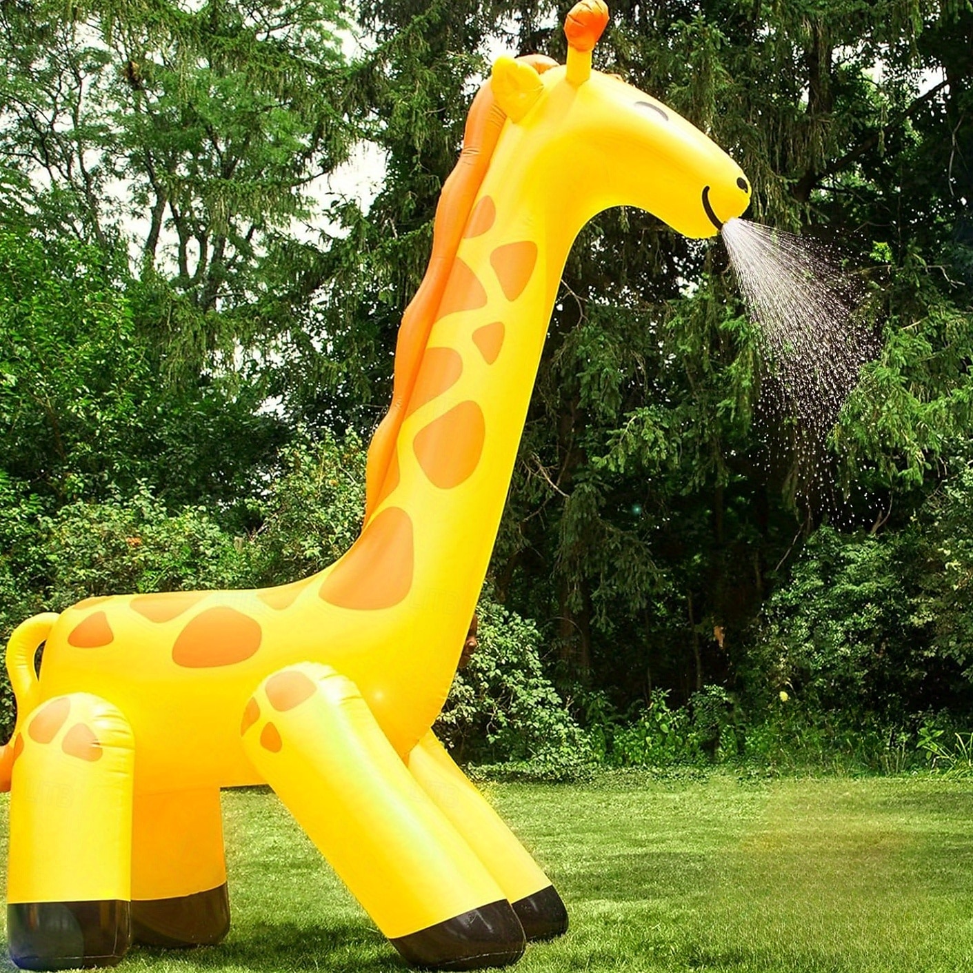 Aufblasbarer Wassersprinkler in Form einer riesigen Giraffe für den Außenbereich, leicht zu reinigendes aufblasbares/entleerbares Wasserspiel für Hof und Garten 2025 - $154.99 –P1