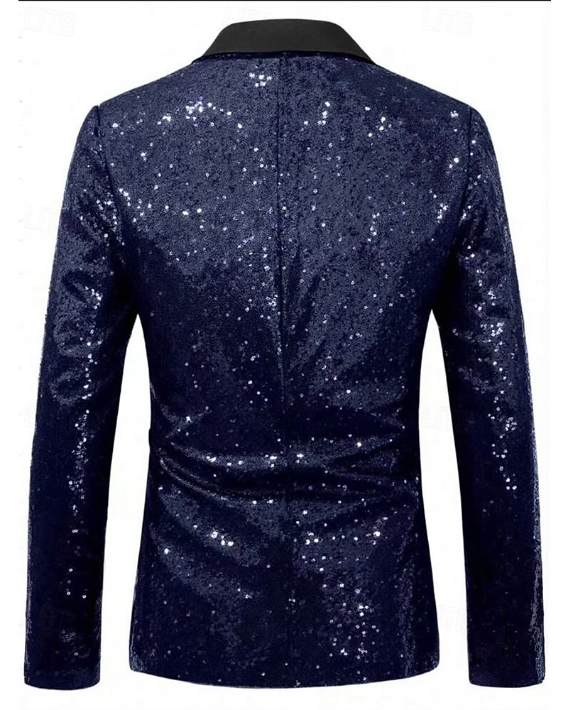 Homens Blazer O negócio Coquetel Festa de Casamento Moda Casual Primavera Outono Poliéster Gradiente Bolsos Botões Confortável Não Trespassado Jaqueta esporte Prata Azul Verde Escuro Roxo de 2025 por $67.99 –P16