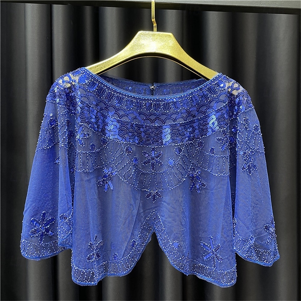Écharpe Femme Élégant Protection solaire Manche Courte Dentelle Boléros de Mariage Avec Perlage Pour Mariage Été de 2025 ? $14.99 –P14