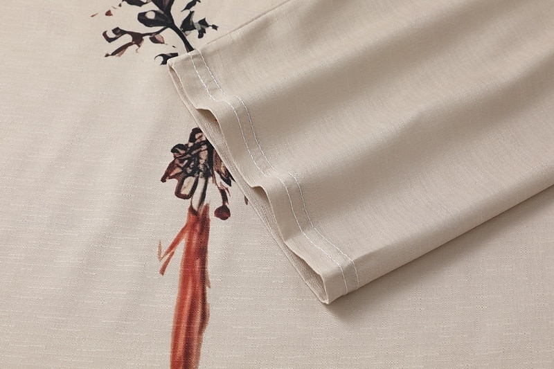 Dámské Západní halenka Boho košile Halenka Květiny Moderní Na běžné nošení Dlouhý rukáv Do V Běžné topy Denní Dovolená Jdeme ven Tisk Meruňková Léto 2025 - $25.99 –P8