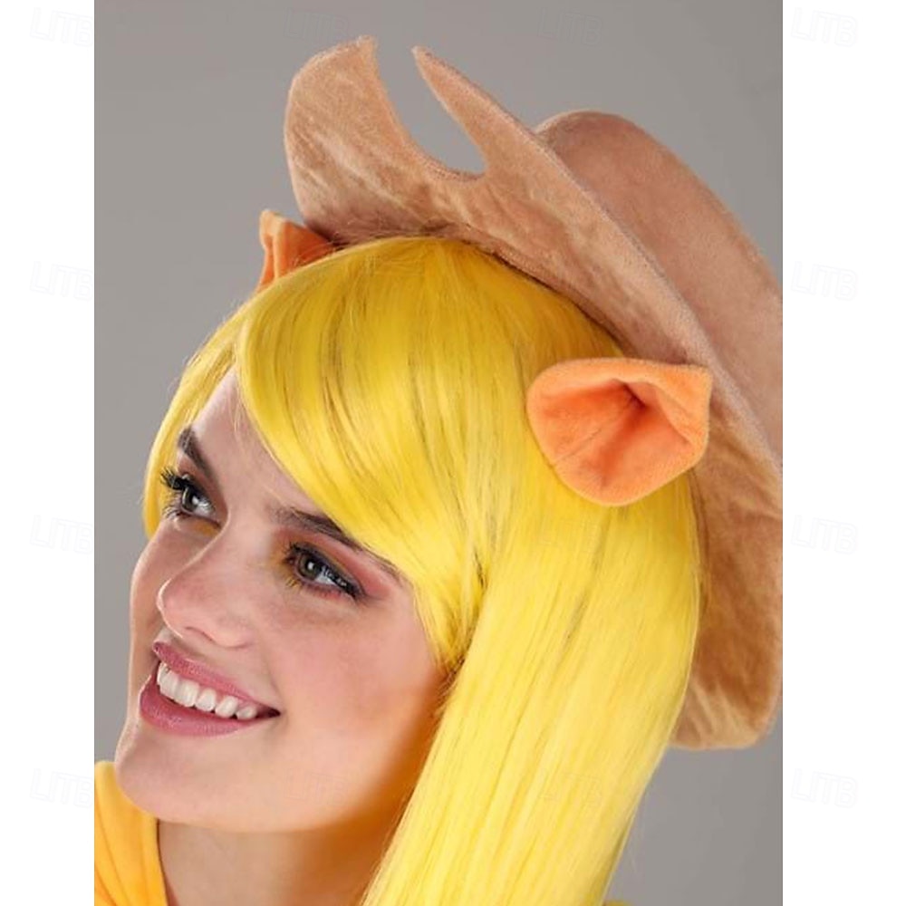 Parrucca di Applejack di My Little Pony per adulti, parrucche per feste di Halloween e cosplay del 2025 a $26.99 –P3