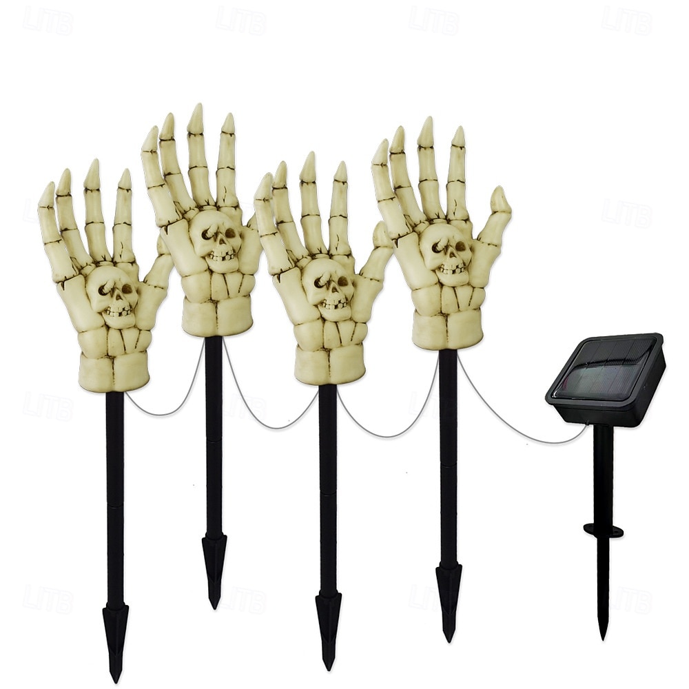 4-in-1 buitenzonnesimulatie schedelpalm-invoeglicht binnenplaats tuinpad feest horror en vreemd decoratief licht landschapslicht 2025 - $23.99 –P9