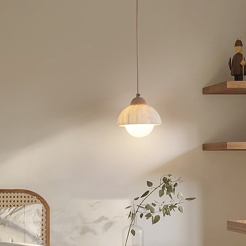 Scandinavische moderne albasten marmeren hanglamp, minimalistische elegantie 2025 - $178.99 –P6