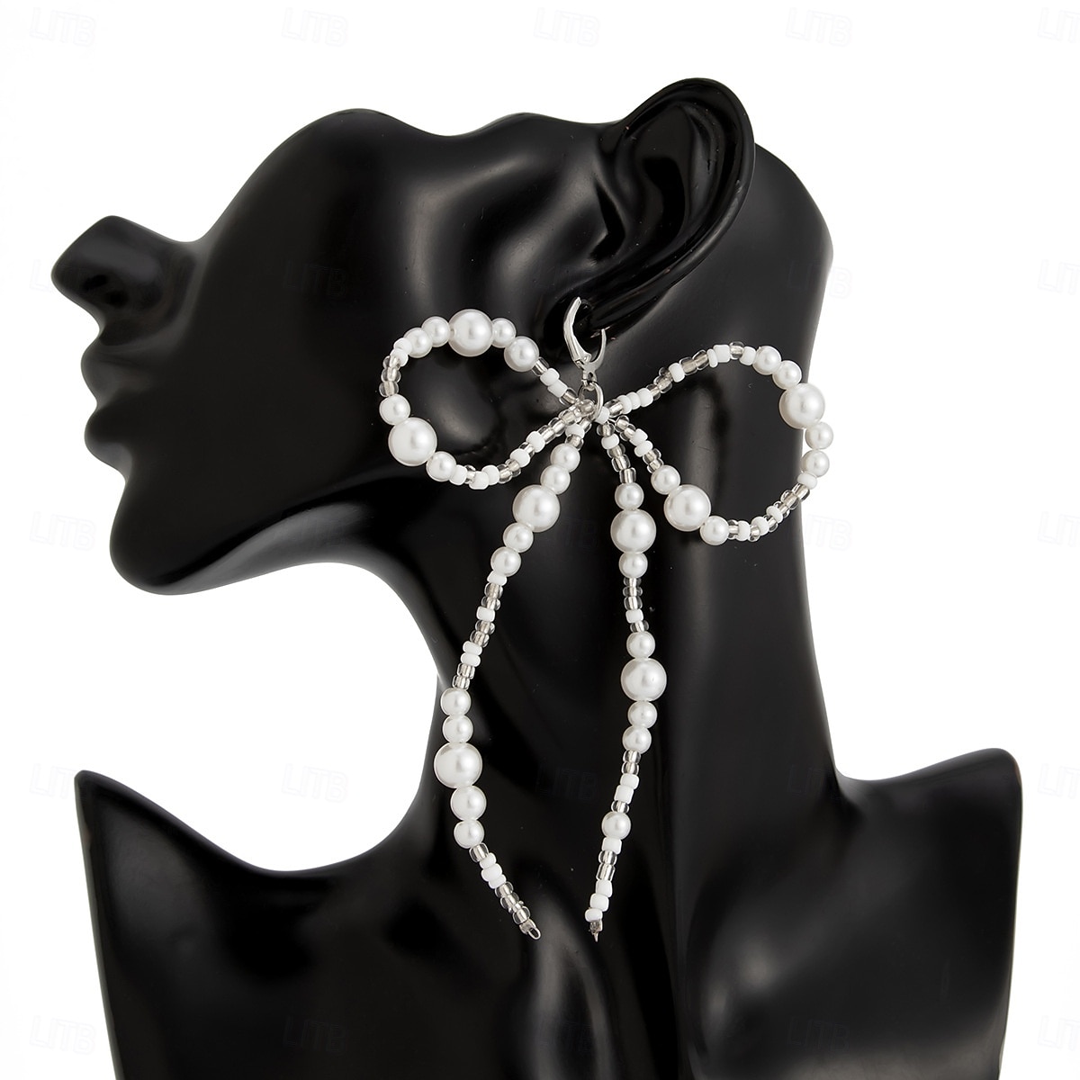 Set di collana con fiocco di perle e orecchini pendenti da donna: eleganti gioielli di tendenza per feste di moda e cocktail party del 2025 a $11.99 –P1