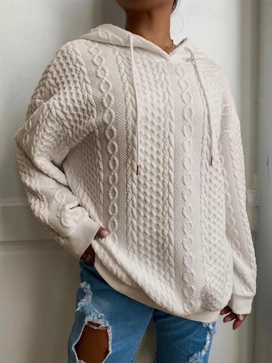 Femmes Sweat à capuche Uni Occasionnel manche longue À capuche Hauts Réguliers Rue Tenue Quotidienne Noir Blanche Rose Claire Rouge Bleu Automne Hiver de 2025 ? $27.99 –P21