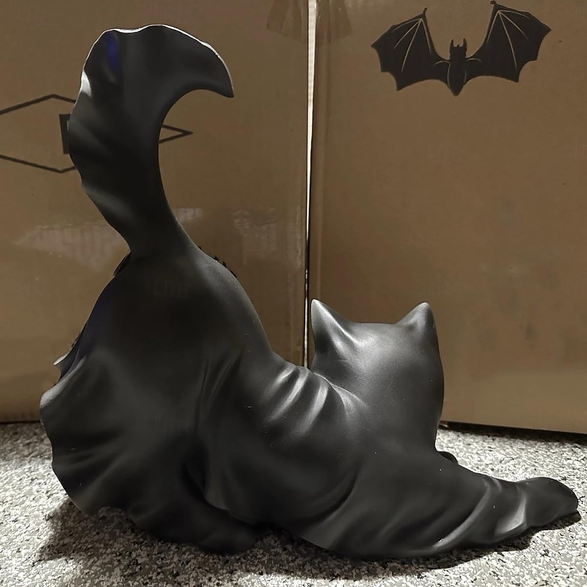 2025年 ハロウィンの黒猫の彫刻、ゴースト黒猫のハロウィン飾り、かわいい樹脂製の不気味な猫、屋内/屋外のハロウィンパーティーの装飾、猫好きの方へのハロウィンギフトに最適  コレクション – $13.99 –P9