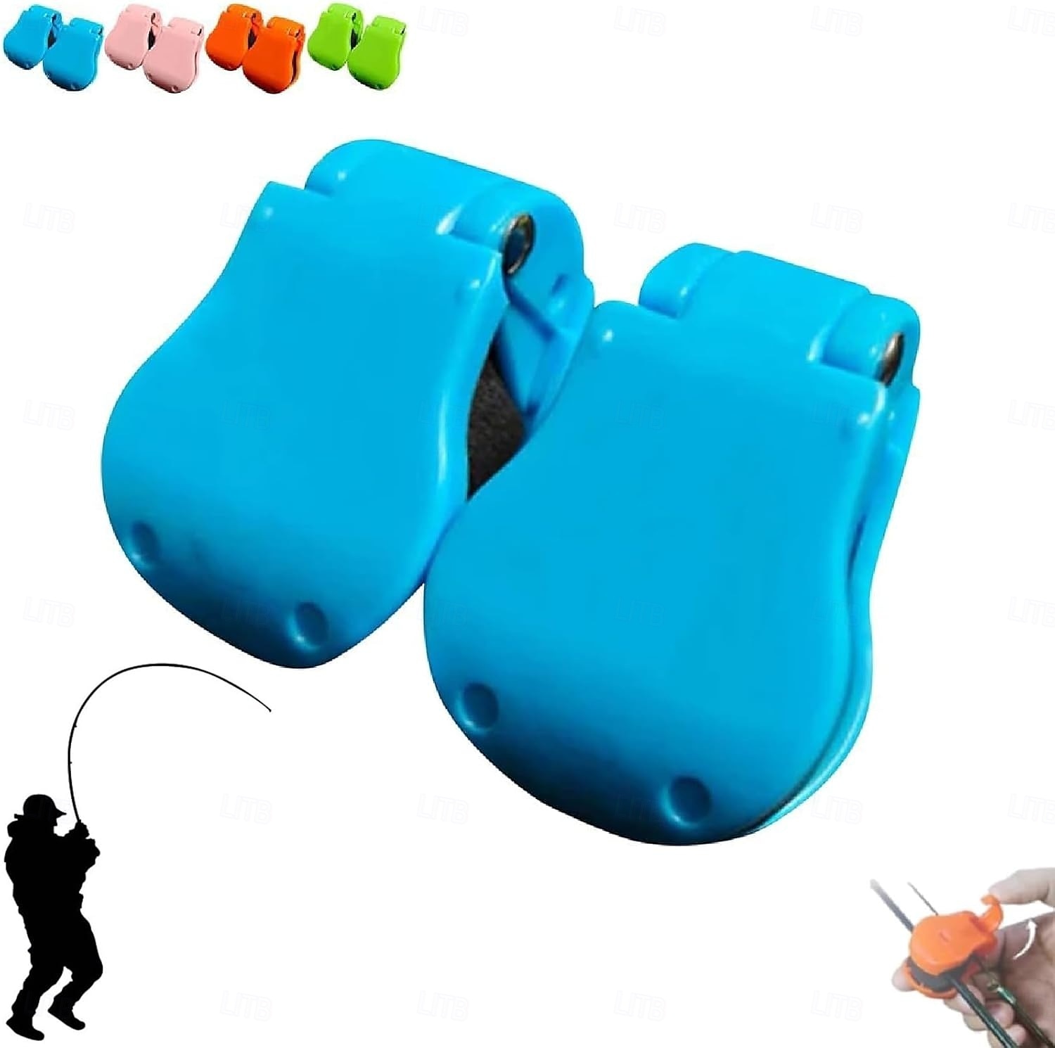Lot de 2 supports de canne à pêche multifonctions, portables, pour la plage, avec sangle élastique pour un transport sécurisé et sans enchevêtrement de 2025 ? $9.49 –P19