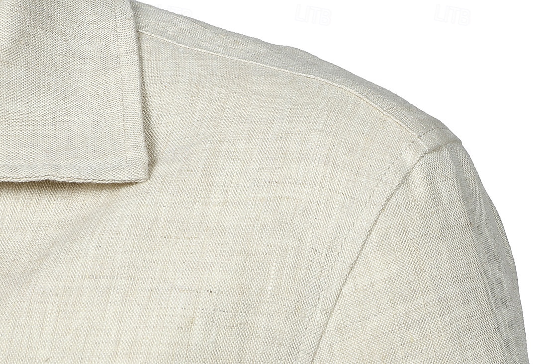 Per uomo Giacca Leggera Blazer 100% lino Scuola Formale Vacanza Elegante Vintage Estate Primavera Lino Tinta unica Tasca Delicato sulla Pelle Comodo Monopetto Un Bottone Bottone frontale Giacca del 2025 a $55.99 –P17