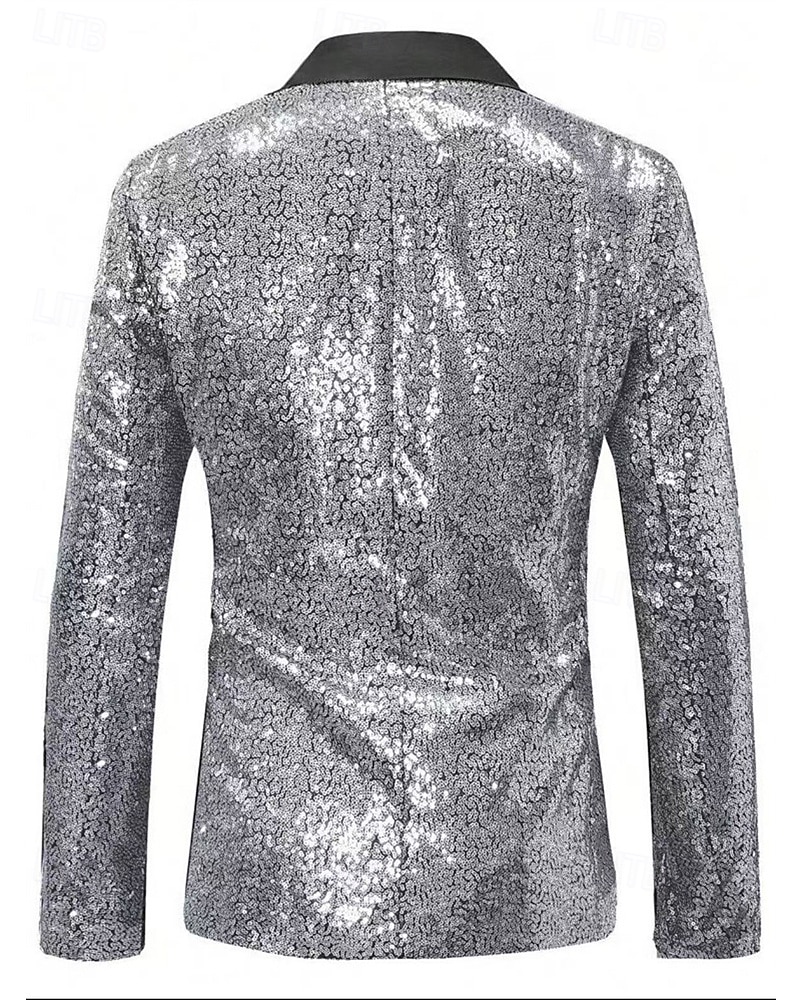 Homens Blazer O negócio Coquetel Festa de Casamento Moda Casual Primavera Outono Poliéster Gradiente Bolsos Botões Confortável Não Trespassado Jaqueta esporte Prata Azul Verde Escuro Roxo de 2025 por $67.99 –P12