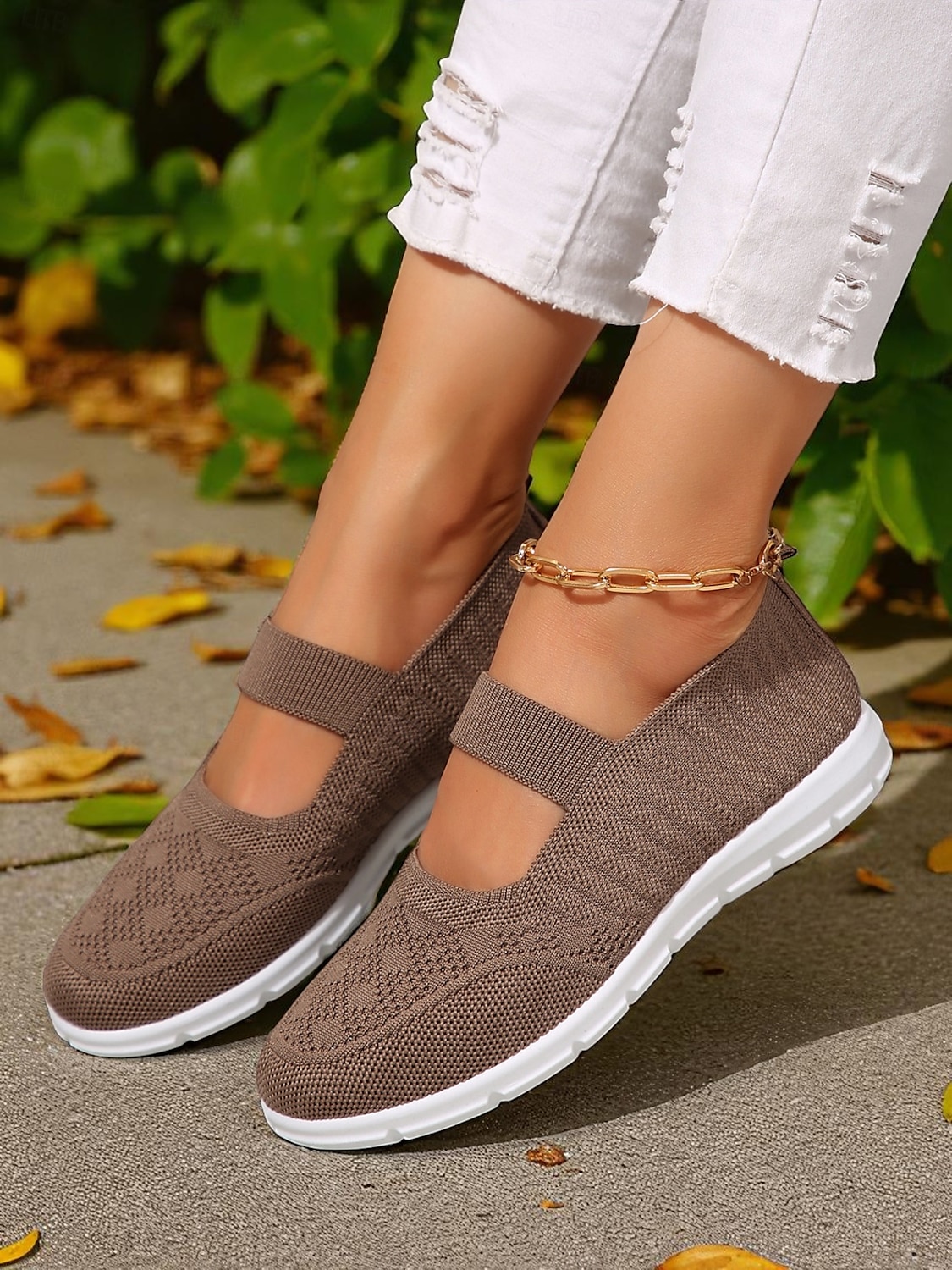 Sneakers Mary Jane Flyknit da donna: scarpe da passeggio leggere con cinturino elastico per viaggi, palestra e weekend del 2026 a $24.99 –P3